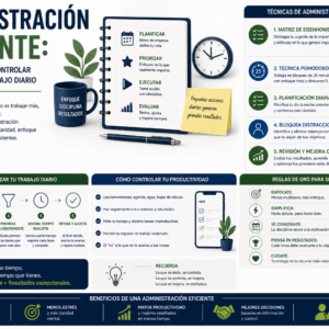 Administración eficiente: cómo organizar, controlar y optimizar tu trabajo diario