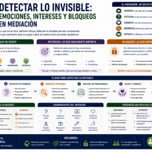 Detectar lo invisible: emociones, intereses y bloqueos en mediación